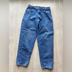 Vintage L.L. Bean Flannel Lined Jeans Mens 32x29 Blue Denim USA 100% Cotton